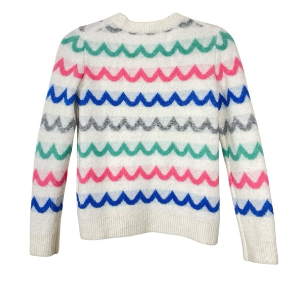 Boden Effingham Fluffy Sweater in Azalea Chevron Stripe Small - Picture 5 of 11